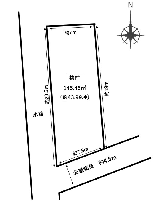 一宮市北方町　土地